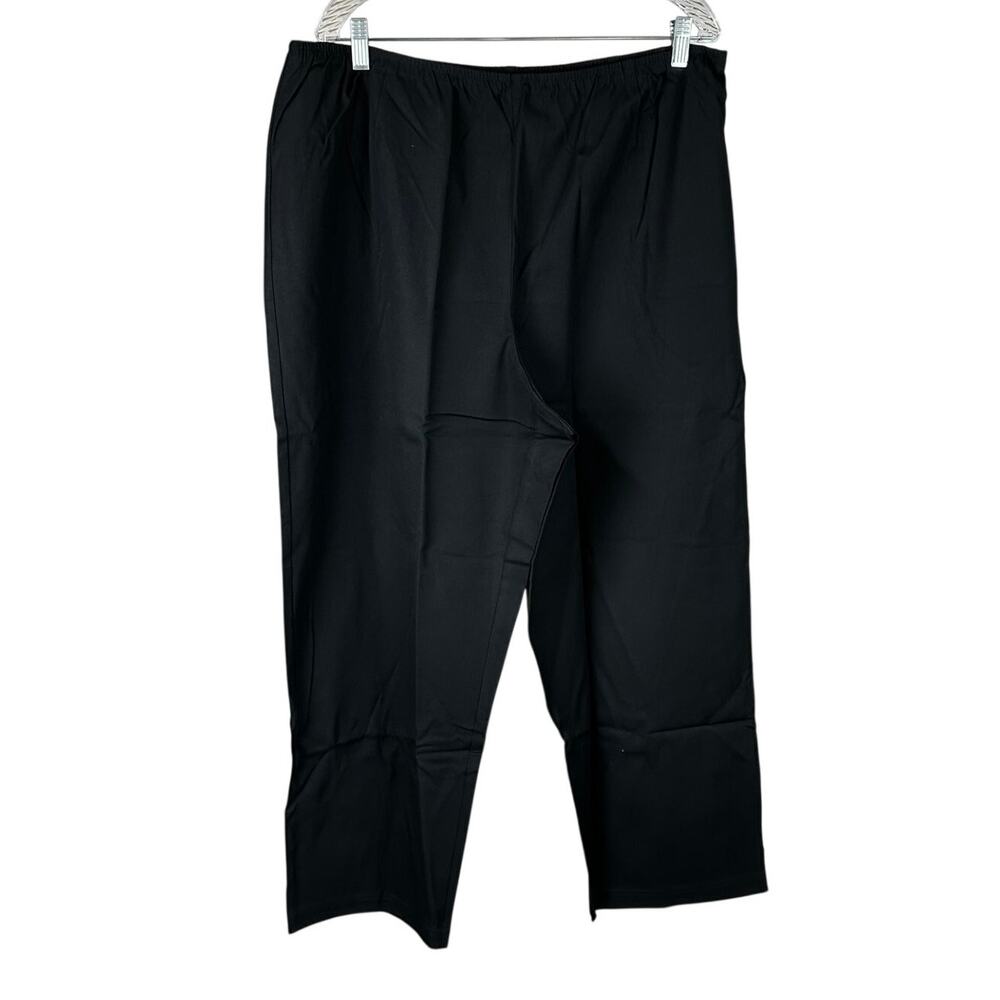 Eileen Fisher Slim Ankle Pant Side Zip Black Women's Size 2X New With Tags